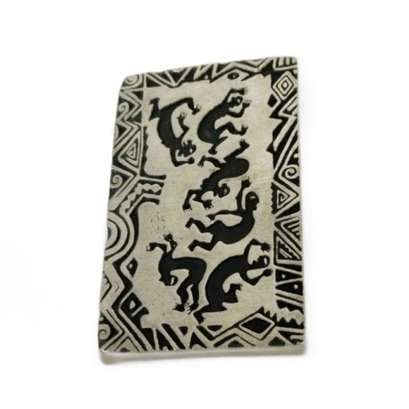 2/$40 Vintage ALICE SEELY Pewter Brooch – Dancing Humans Petroglyph Design - Picture 7 of 11